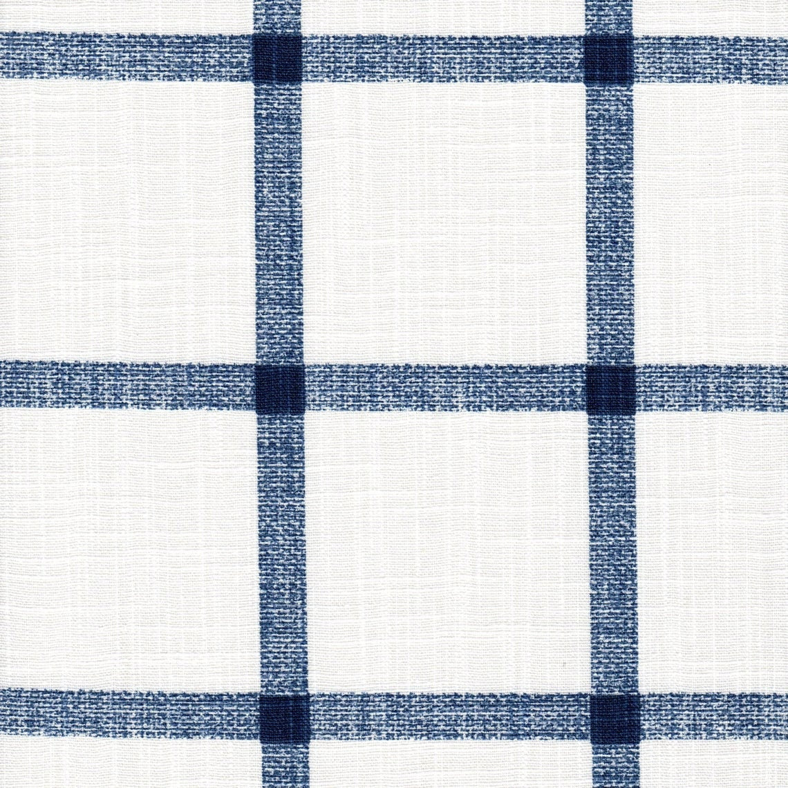 bed scarf in aaron italian denim blue windowpane plaid
