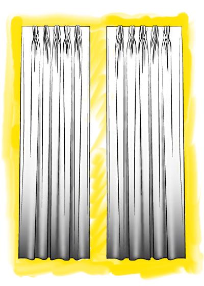 Pinch Pleated Curtain Panels Pair in Storm Gray Large Gingham Check on White