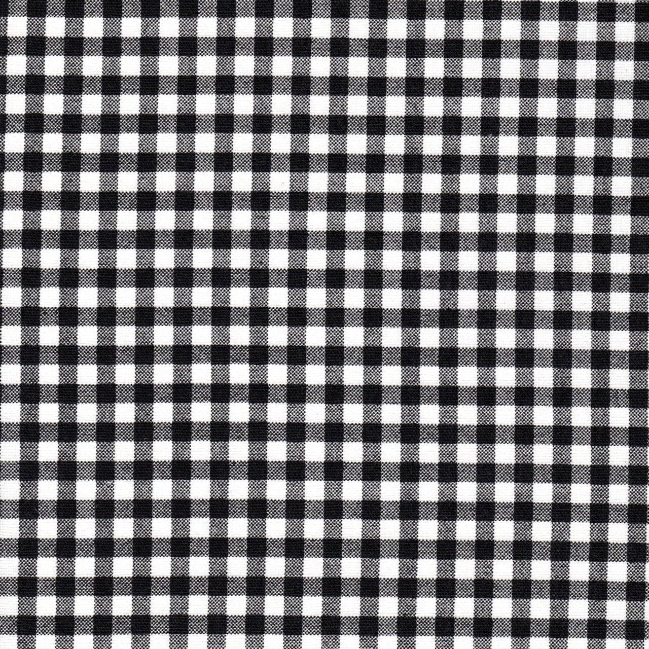 Fabric Cut Yardage in Black Premier Gingham Check on White