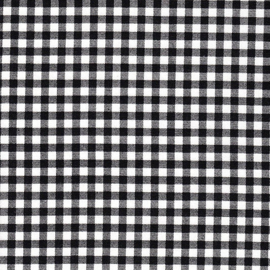 Fabric Cut Yardage in Black Premier Gingham Check on White