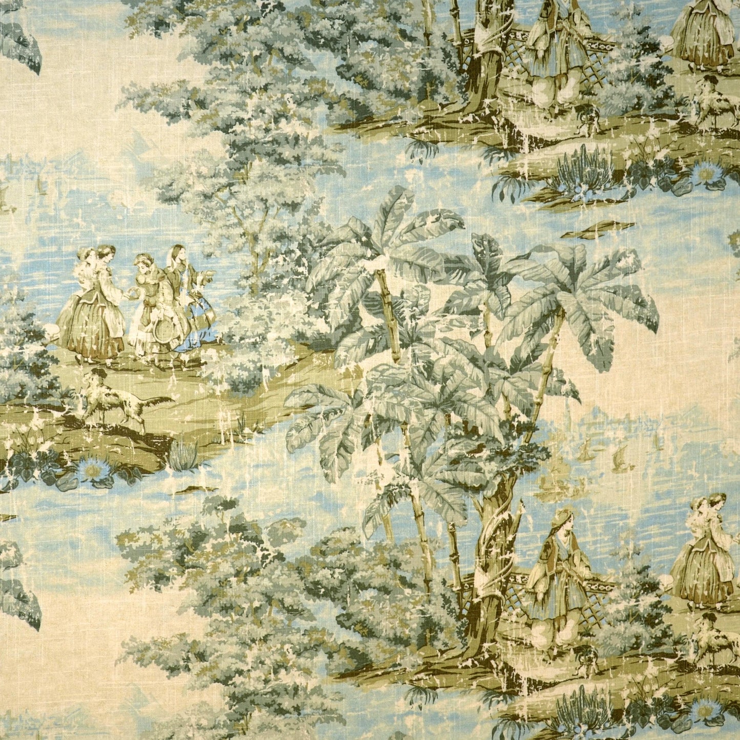 Fabric Cut Yardage in Bosporus Flax Renaissance Toile