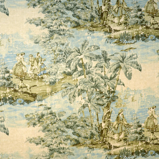 Fabric Cut Yardage in Bosporus Flax Renaissance Toile