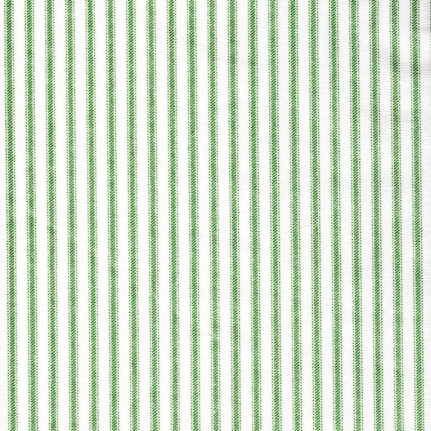 Fabric Cut Yardage in Classic Pine Green Ticking Stripe on White