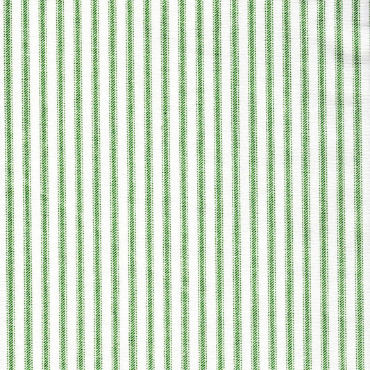 Fabric Cut Yardage in Classic Pine Green Ticking Stripe on White