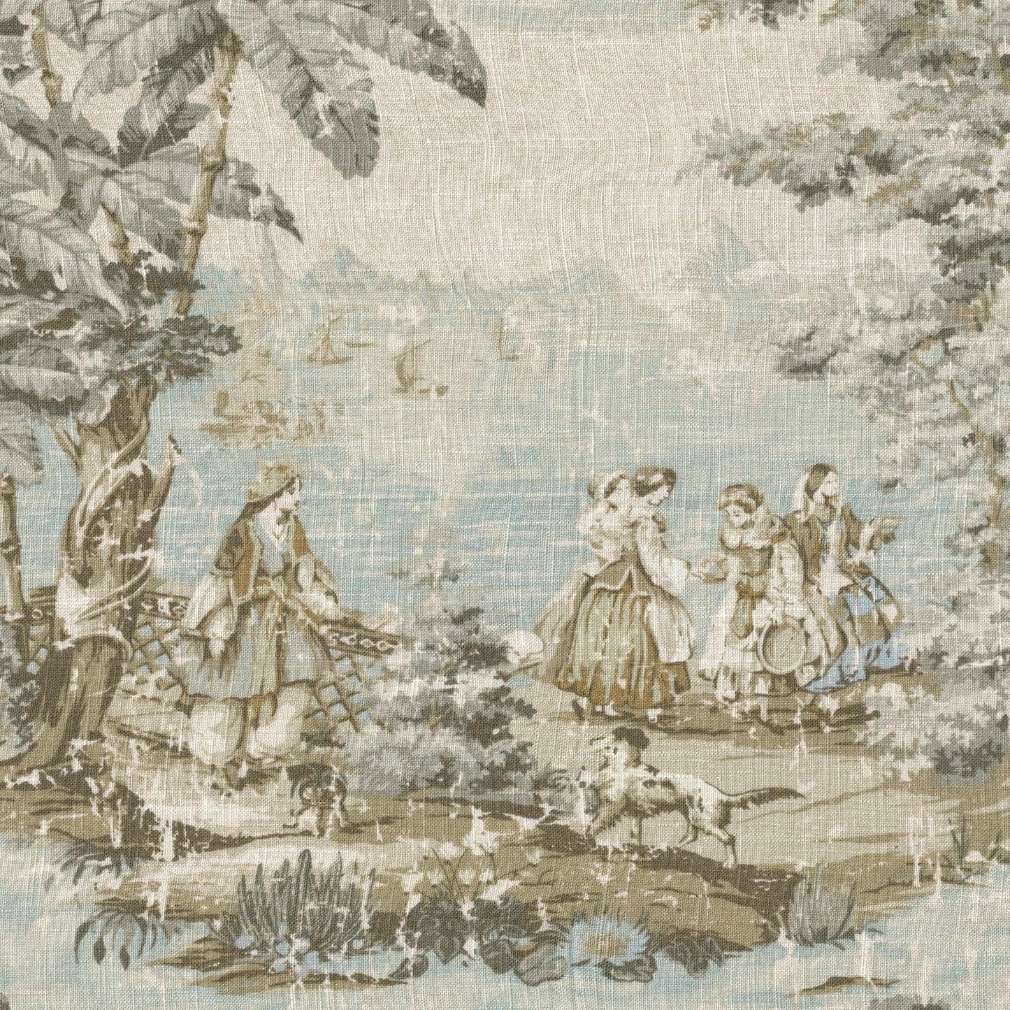 Fabric Cut Yardage in Bosporus Flax Renaissance Toile