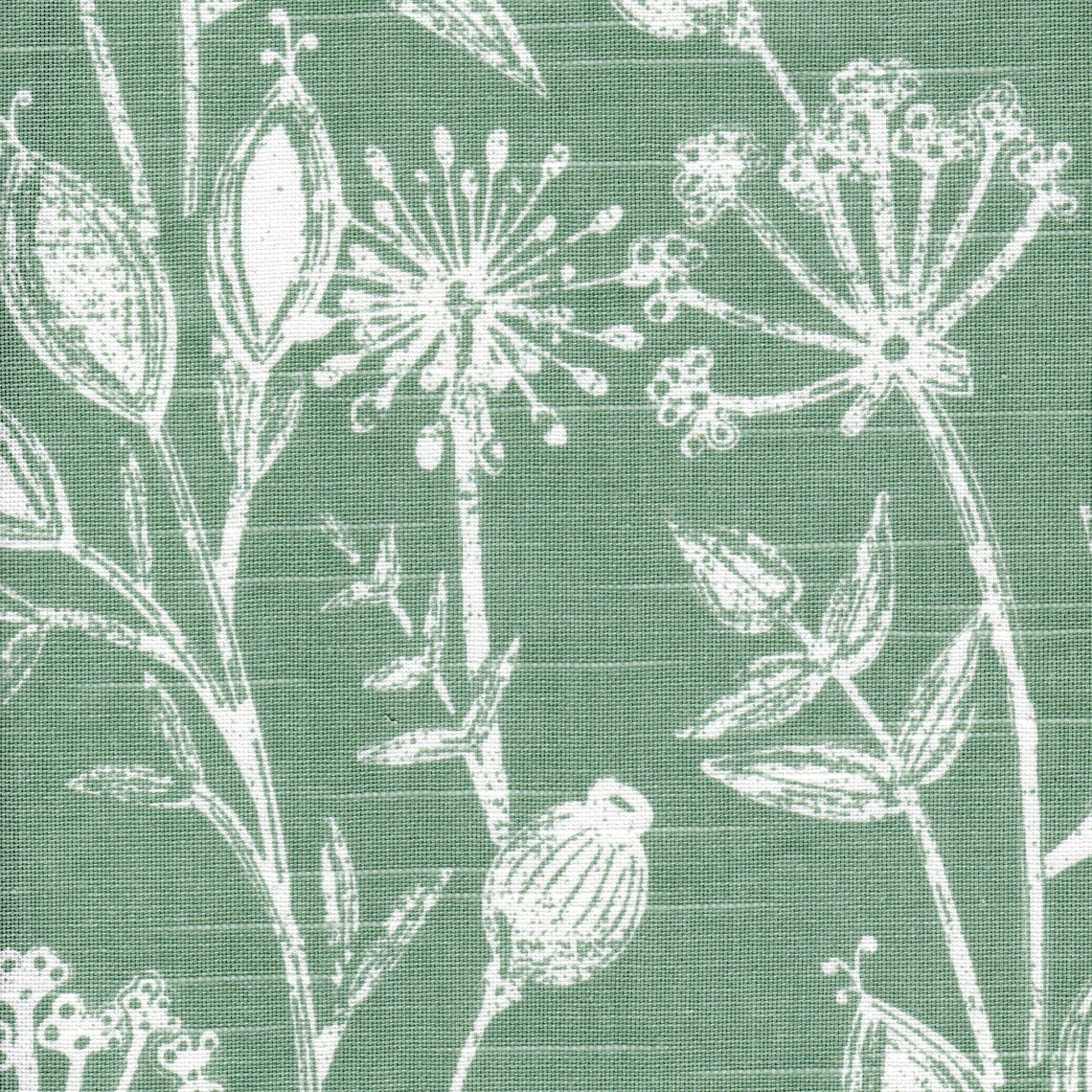 Gathered Bedskirt in Daman Spruce Green Floral
