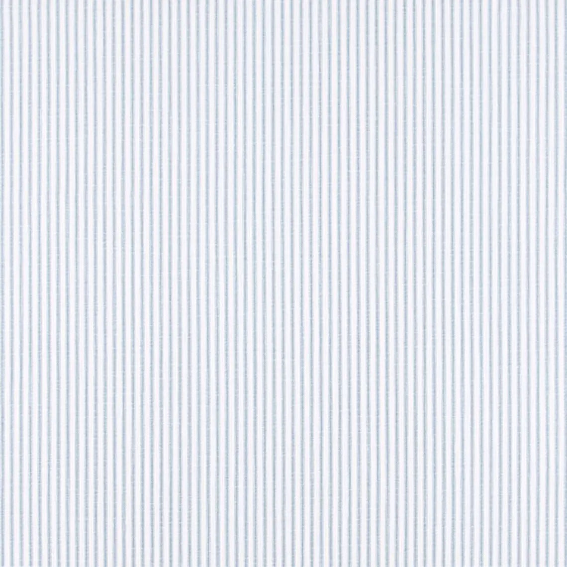 Gathered Bedskirt in Classic Mist Blue Ticking Stripe on White