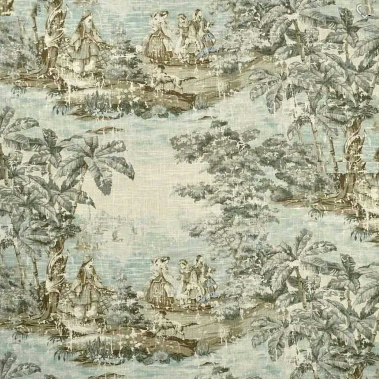 Fabric Cut Yardage in Bosporus Flax Renaissance Toile