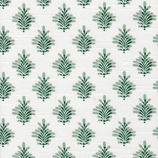 Gathered Bedskirt in Dyann Spruce Green Floral - Small Scale