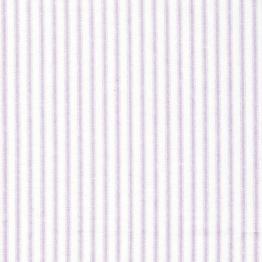 Fabric Cut Yardage in Classic Orchid Lavender Ticking Stripe on White