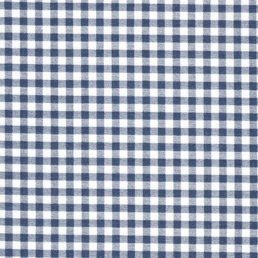 Gathered Bedskirt in Premier Navy Blue Premier Gingham Check on White