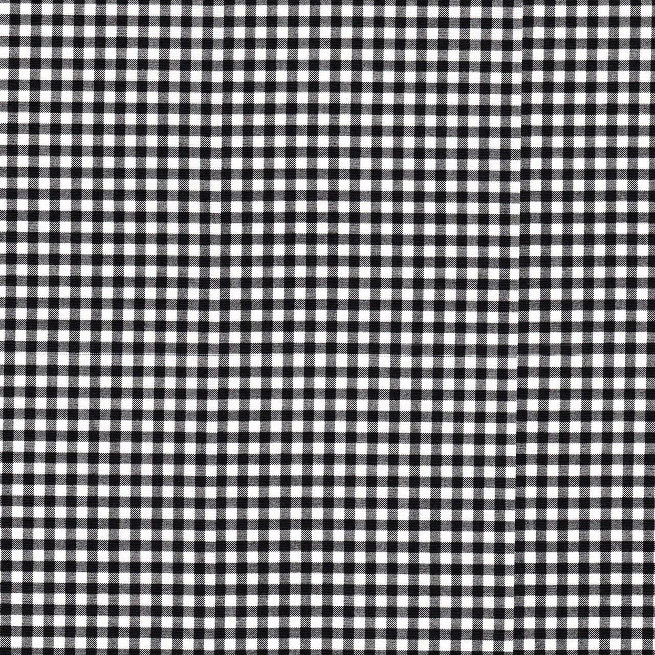 Fabric Cut Yardage in Black Premier Gingham Check on White