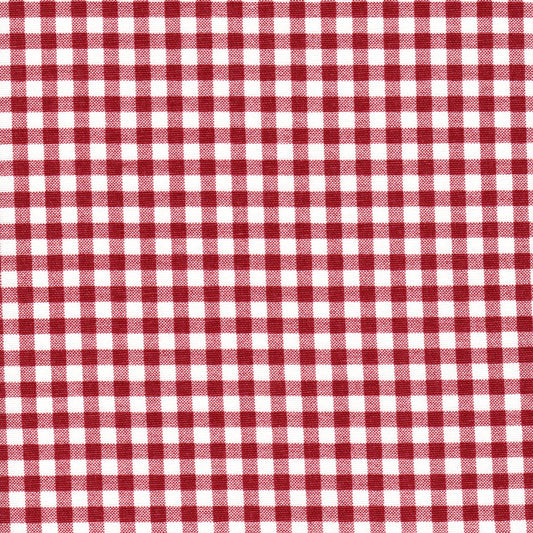 Fabric Cut Yardage in Premier Gingham Check Pompeian Dark Red on White