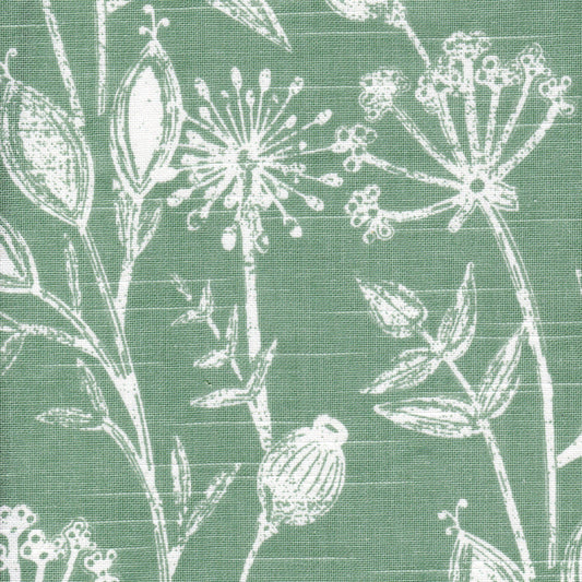 Fabric Cut Yardage in Daman Spruce Green Floral