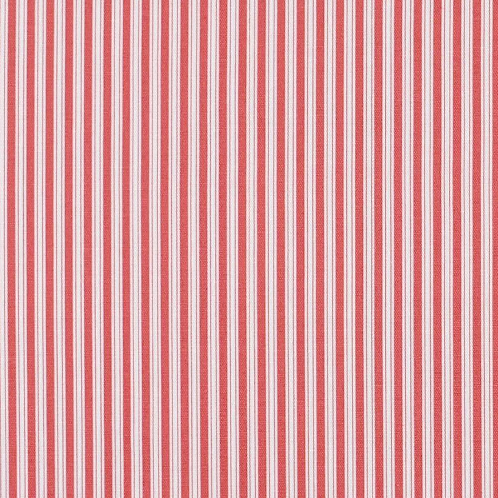 Fabric Cut Yardage in Polo Calypso Rose Red Stripe on Off-White