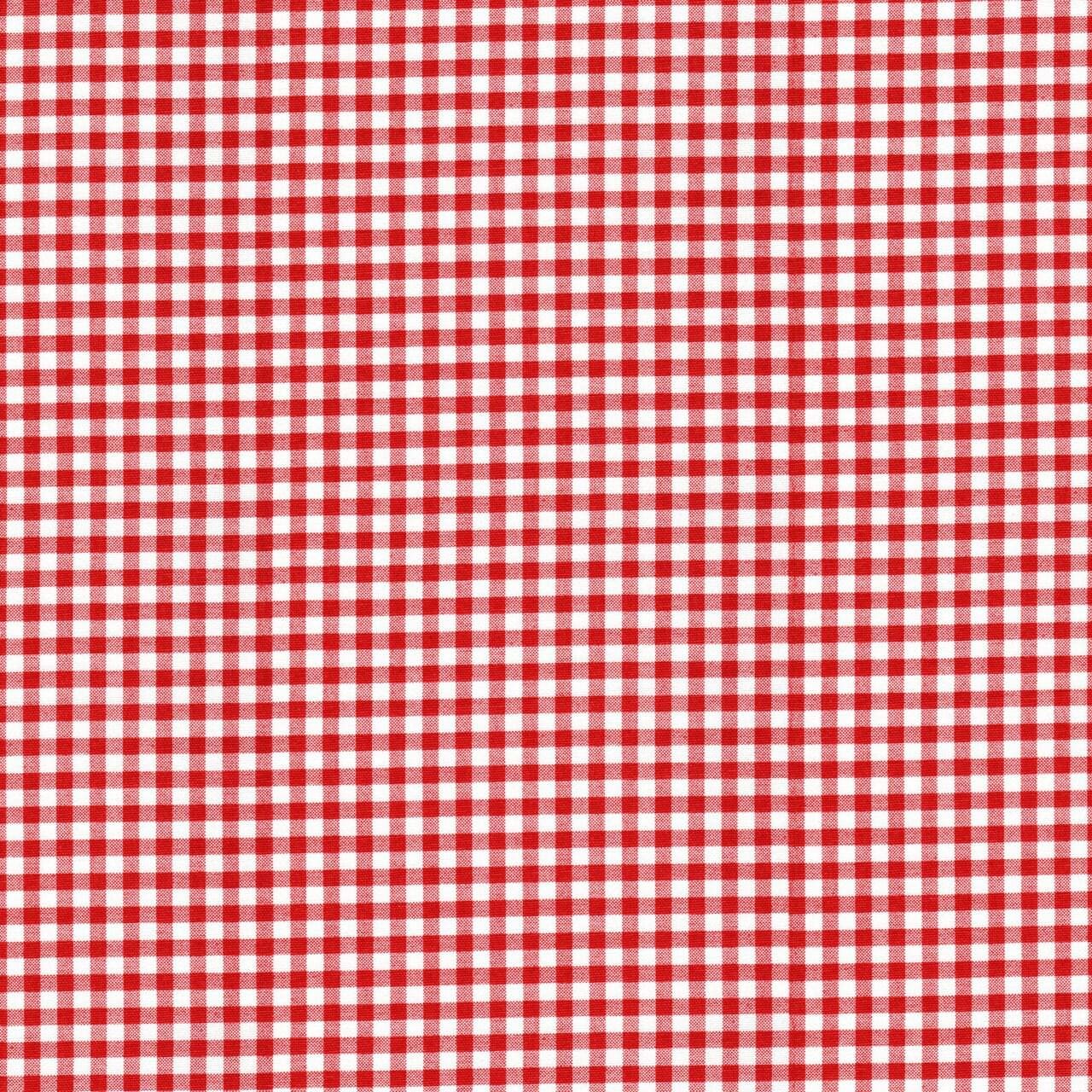 Fabric Cut Yardage in Lipstick Red Premier Gingham Check on White