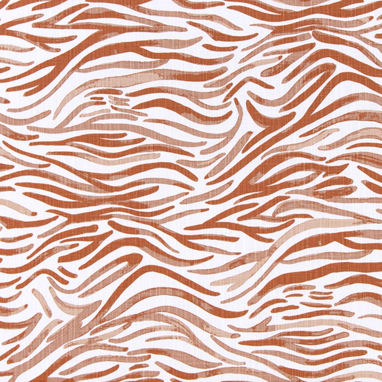 Fabric Cut Yardage in Babur Potters Wheel Terracotta Brown Watercolor Wavy Stripe