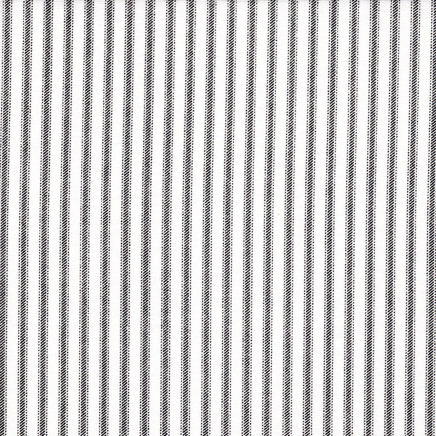 Fabric Cut Yardage in Classic Black Ticking Stripe on White