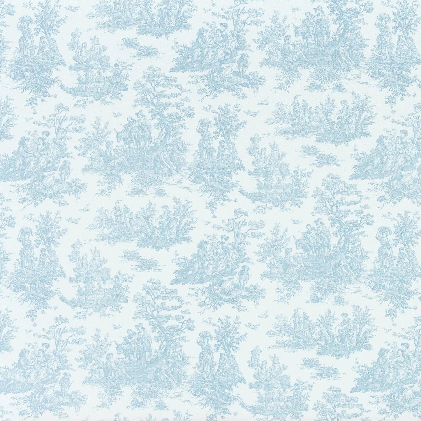 Fabric Cut Yardage in Jamestown Weathered Blue Colonial Country Toile
