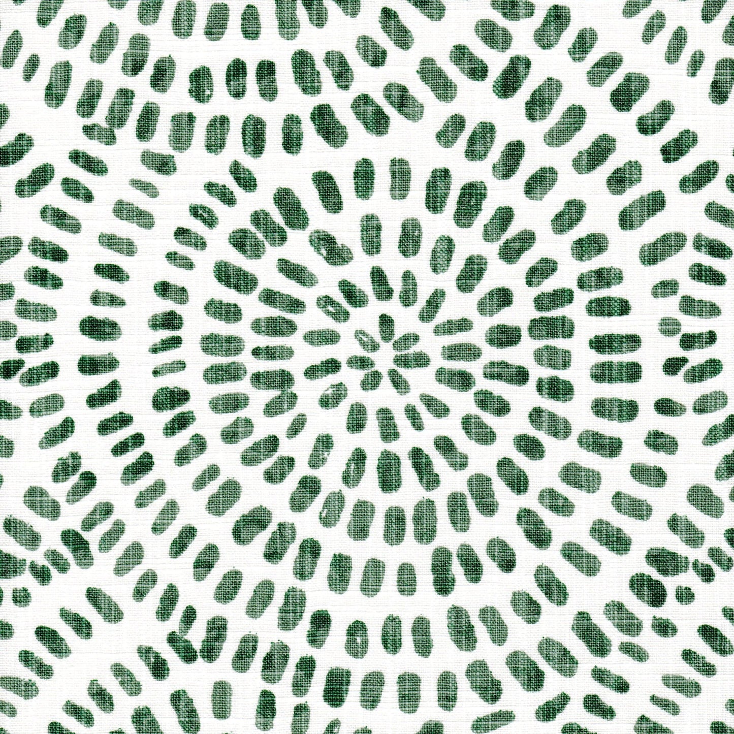 Fabric Cut Yardage in Cecil Fairway Green Watercolor Circular Dot Geometric