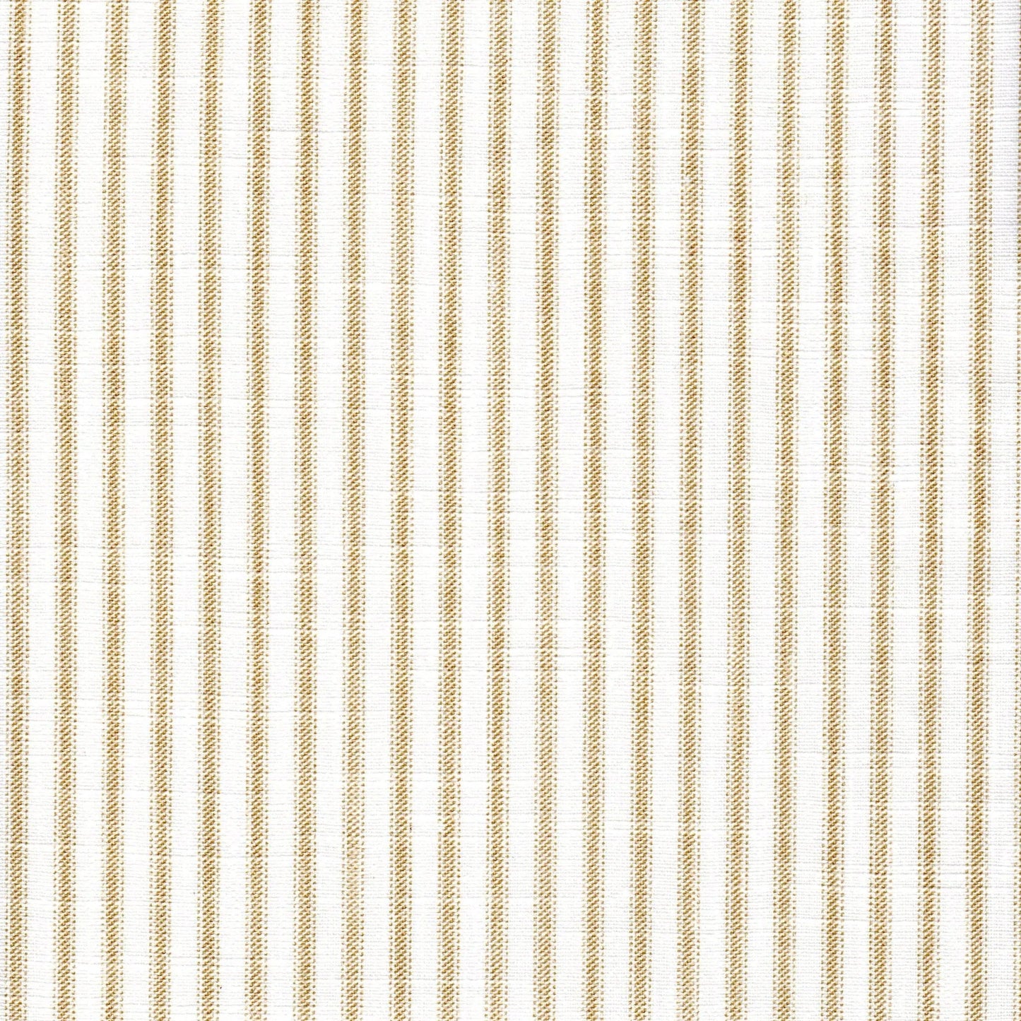 Gathered Bedskirt in Classic Shoreline Tan Ticking Stripe on White