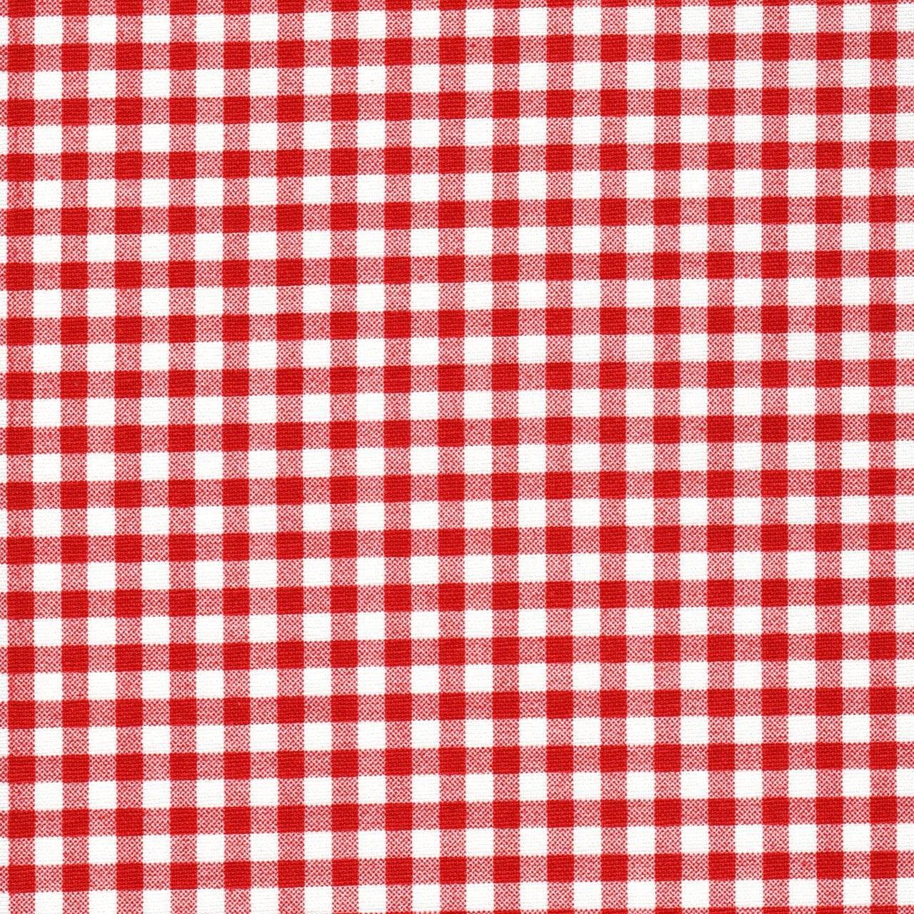 Fabric Cut Yardage in Lipstick Red Premier Gingham Check on White