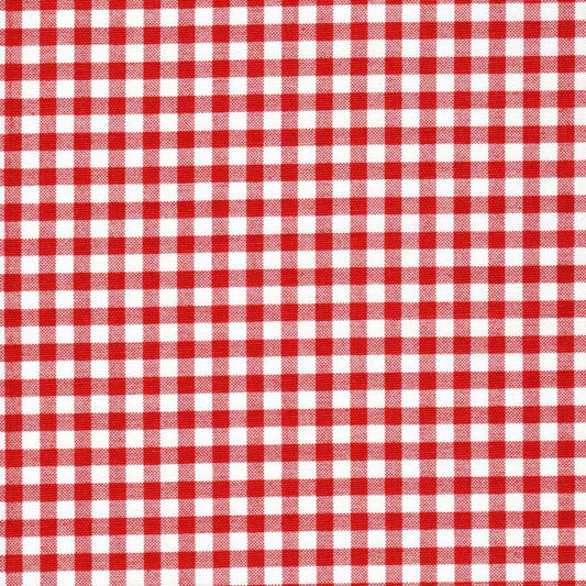 Fabric Cut Yardage in Lipstick Red Premier Gingham Check on White