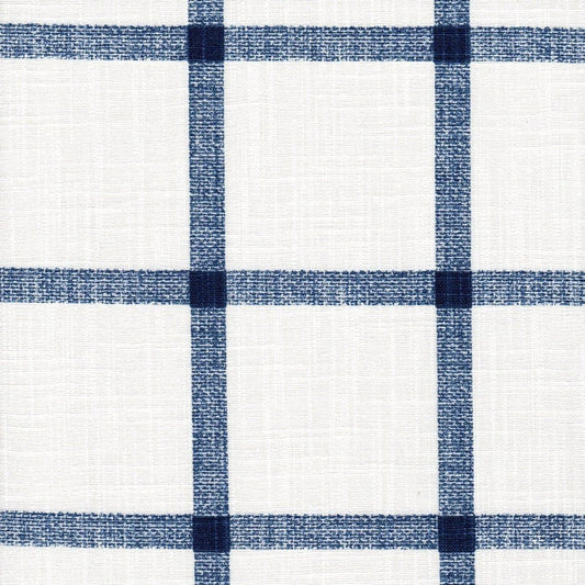 Fabric Cut Yardage in Aaron Italian Denim Blue Windowpane Plaid