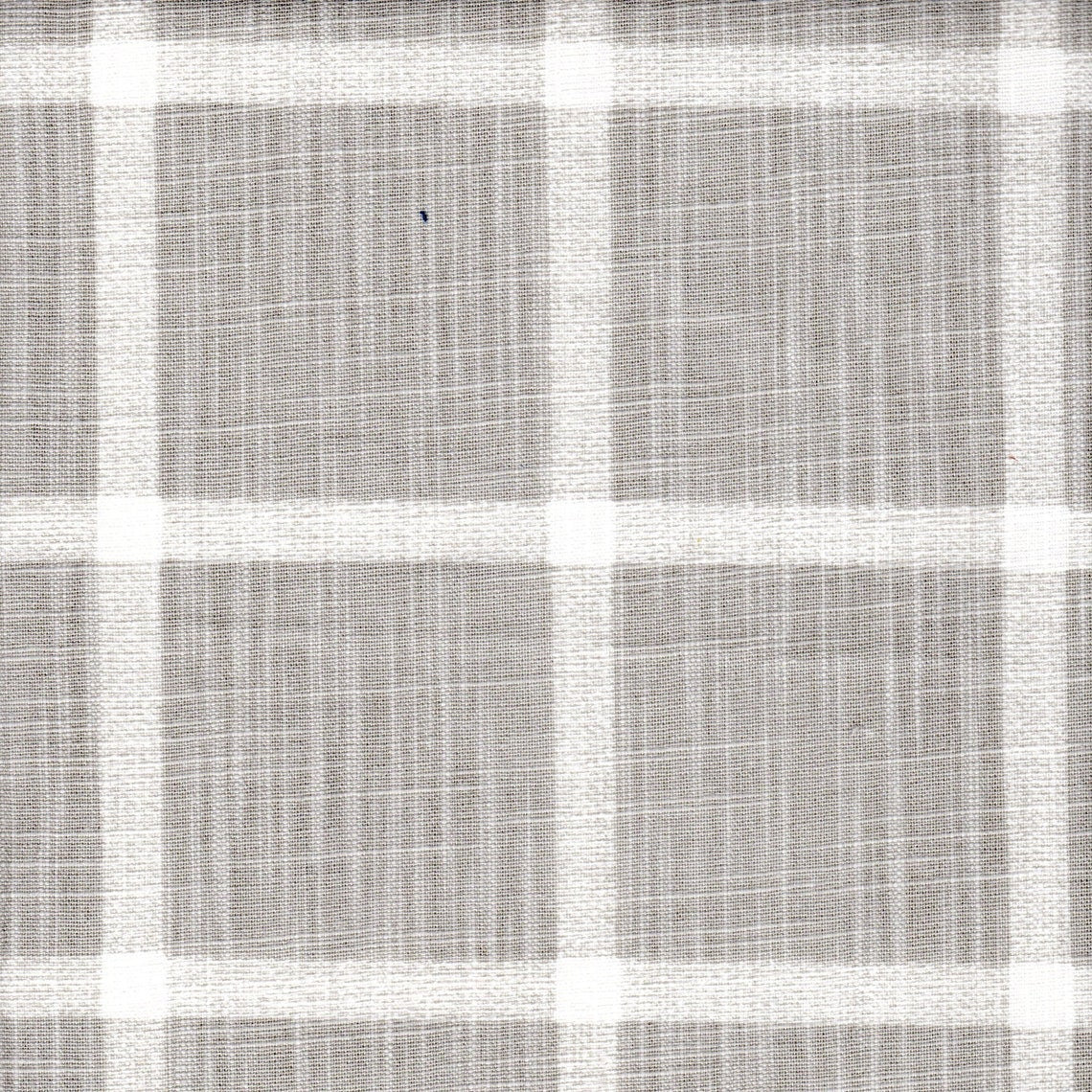 Back Tab Curtain Panels Pair in Abbot French Grey Windowpane Plaid