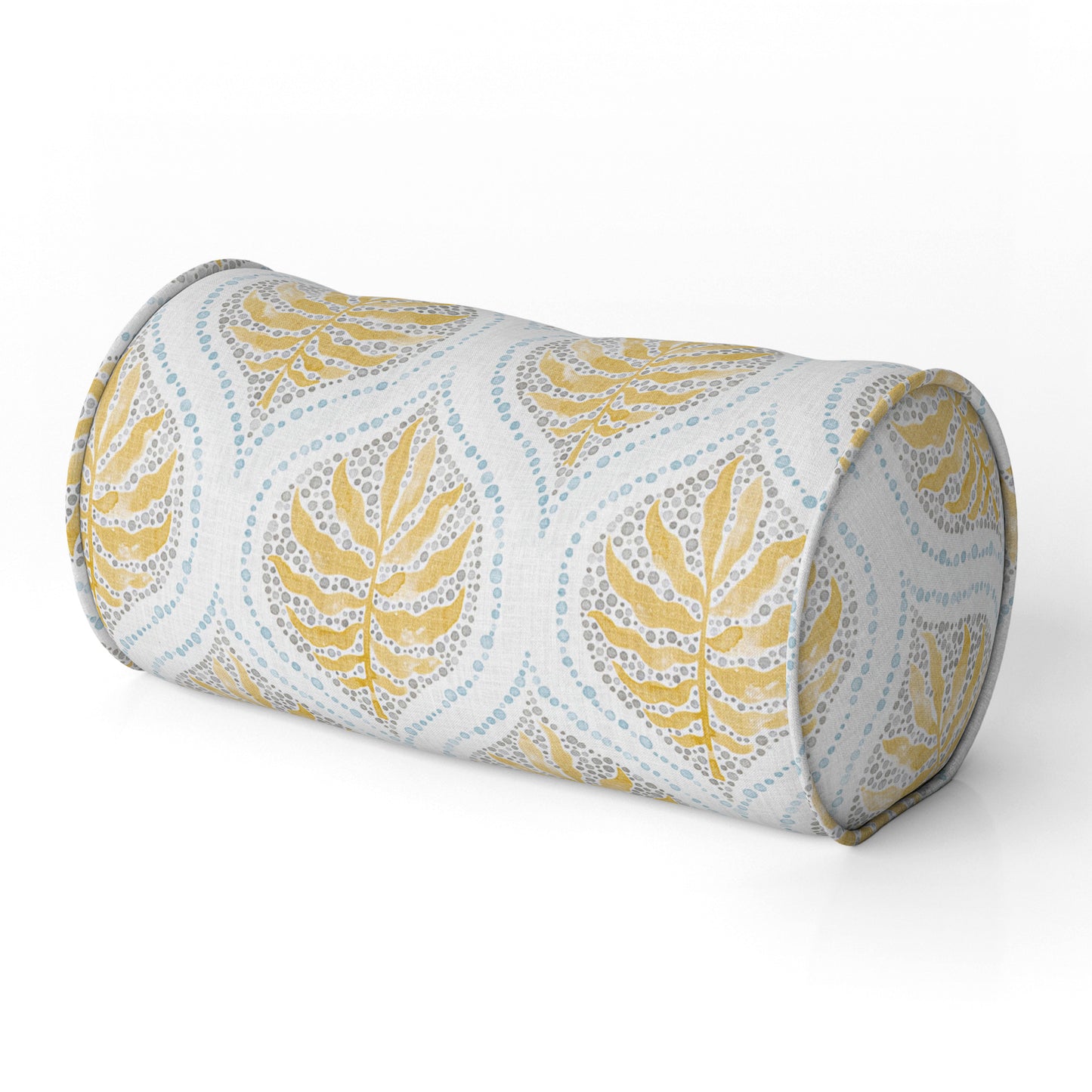 Decorative Pillows in Airlie Amber Ogee Floral Watercolor- Gold, Gray, Blue