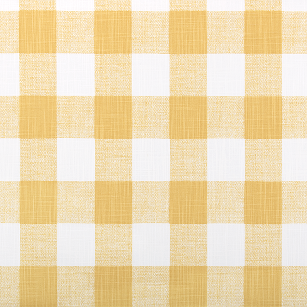 Back Tab Curtain Panels Pairs in Anderson Brazilian Yellow Buffalo Check Plaid