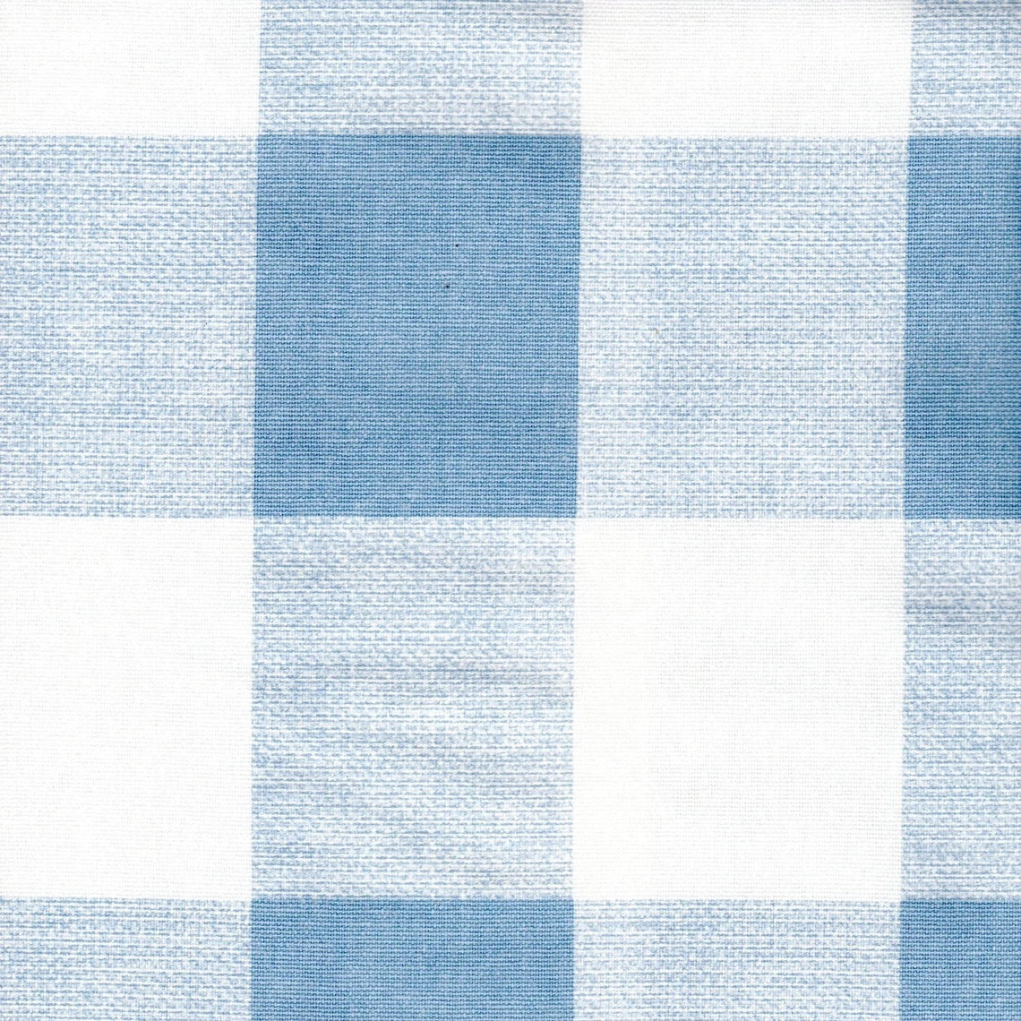 Bed Runner in Anderson Weathered Pale Blue Buffalo Check Plaid ...