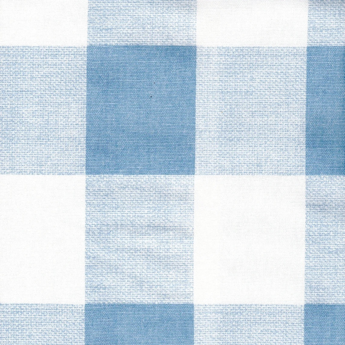 Bed Runner in Anderson Weathered Pale Blue Buffalo Check Plaid