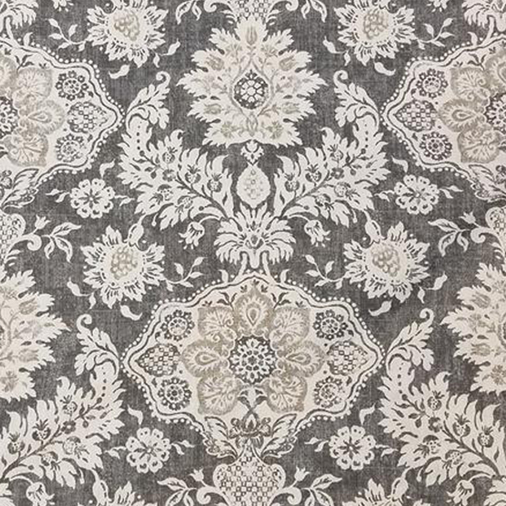 Stall (Narrow) Shower Curtain in Belmont Metal Gray Floral Damask