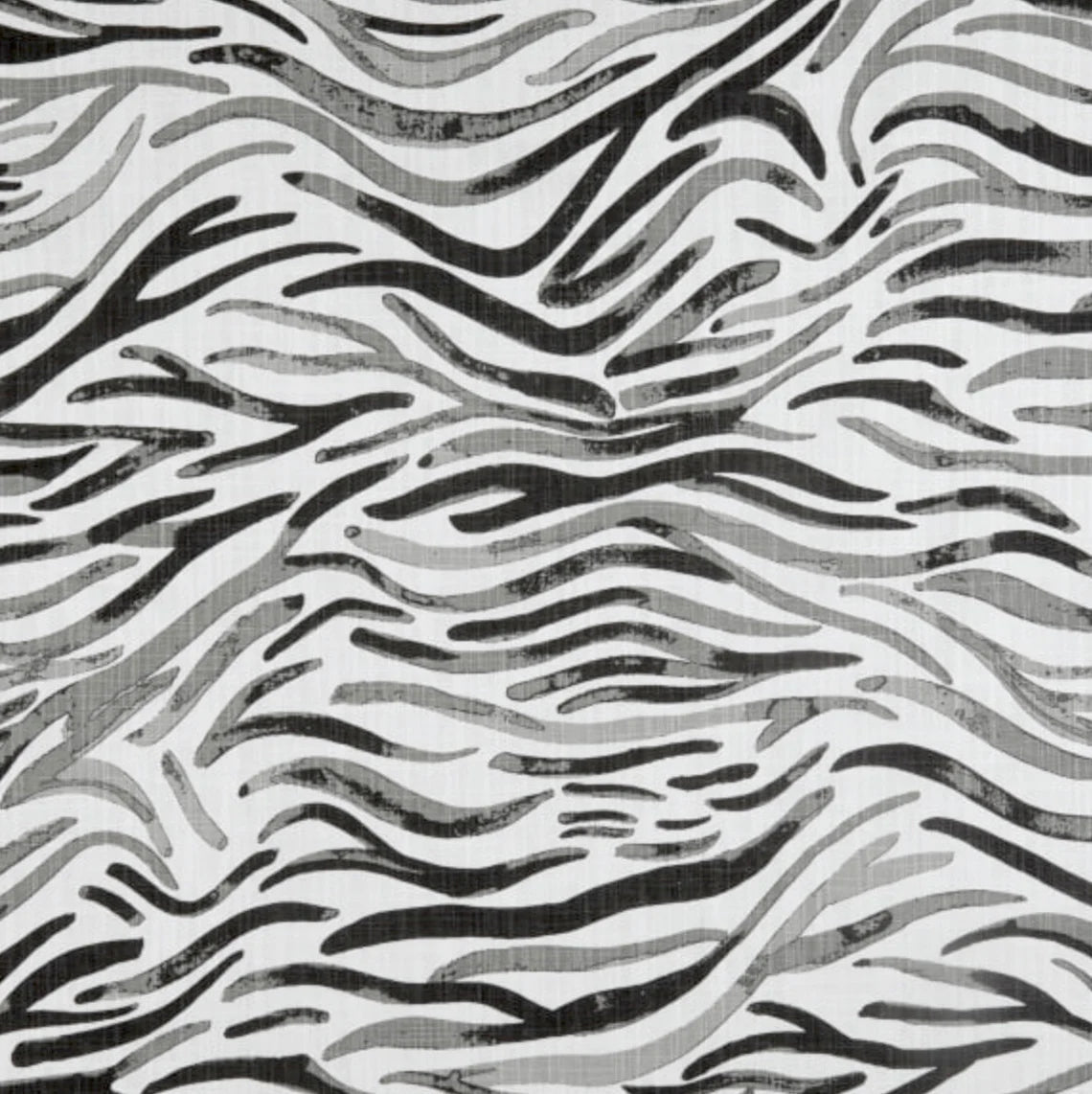 Stall (Narrow) Shower Curtain in Babur Raven Black Watercolor Wavy Stripe