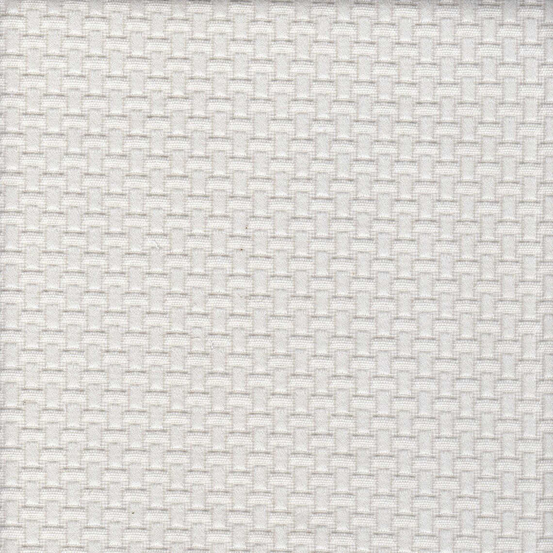 Back Tab Curtain Panels Pair in Basketry Natural Beige Basket Weave Matelasse - Small Scale