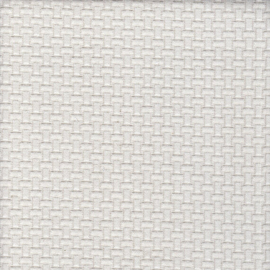 Back Tab Curtain Panels Pair in Basketry Natural Beige Basket Weave Matelasse - Small Scale