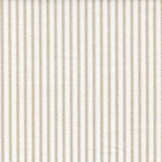 Stall (Narrow) Shower Curtain in Farmhouse Sand Beige Traditional Ticking Stripe