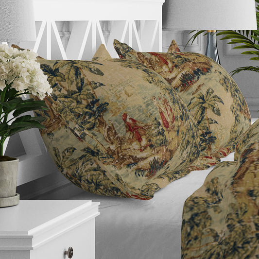 Pillow Sham in Bosporus Antique Red Toile