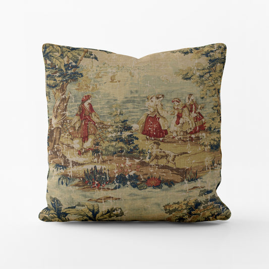 Decorative Pillows in Bosporus Antique Red Toile