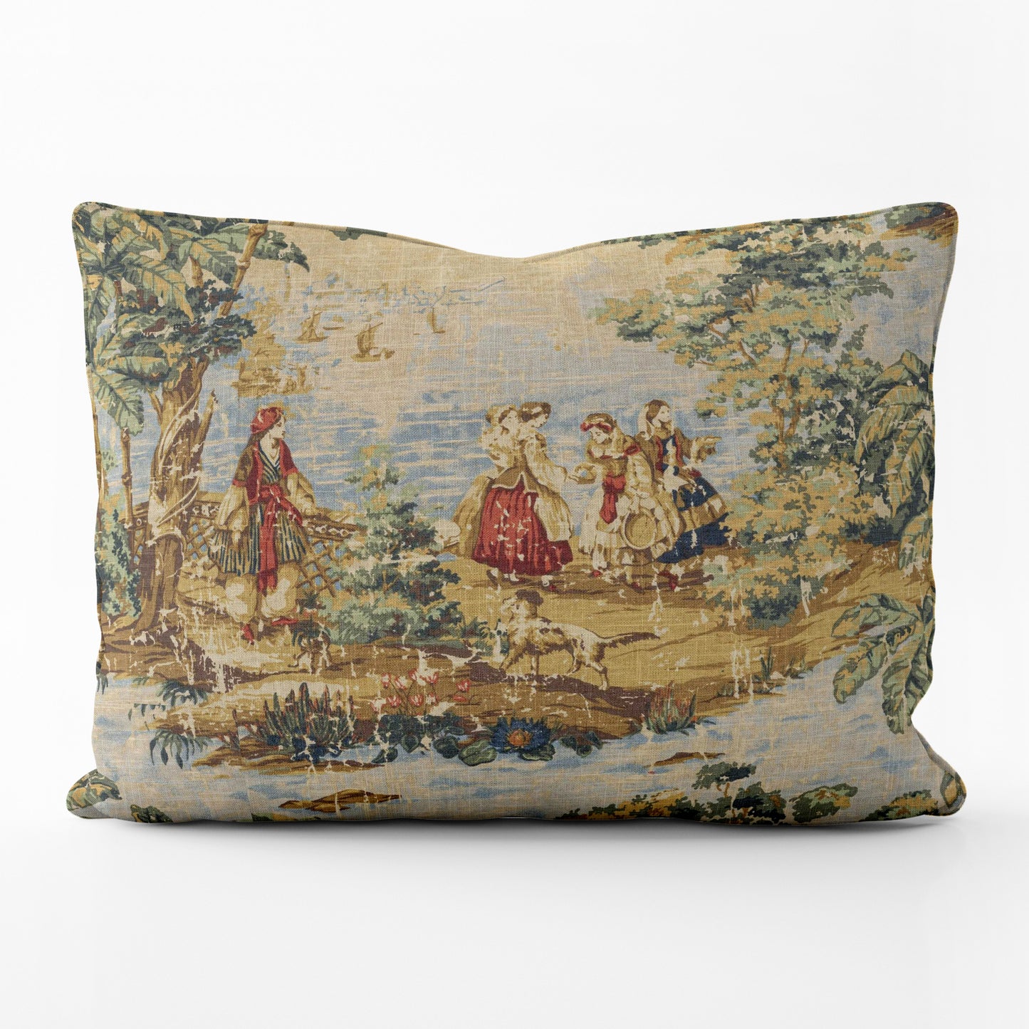 Decorative Pillows in Bosporus Billiard Renaissance Toile