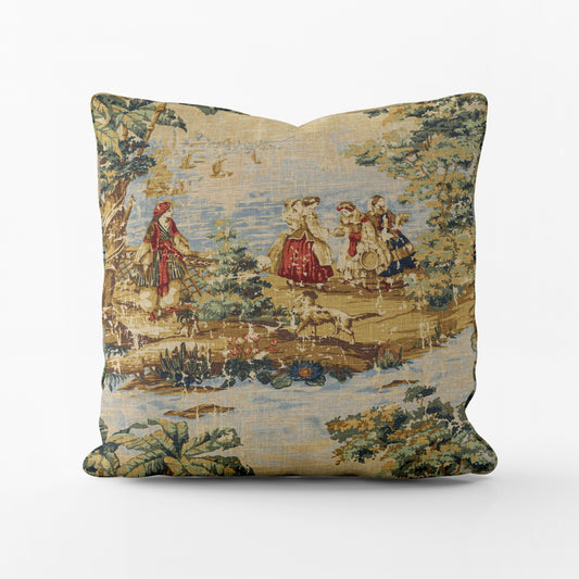 Decorative Pillows in Bosporus Billiard Renaissance Toile