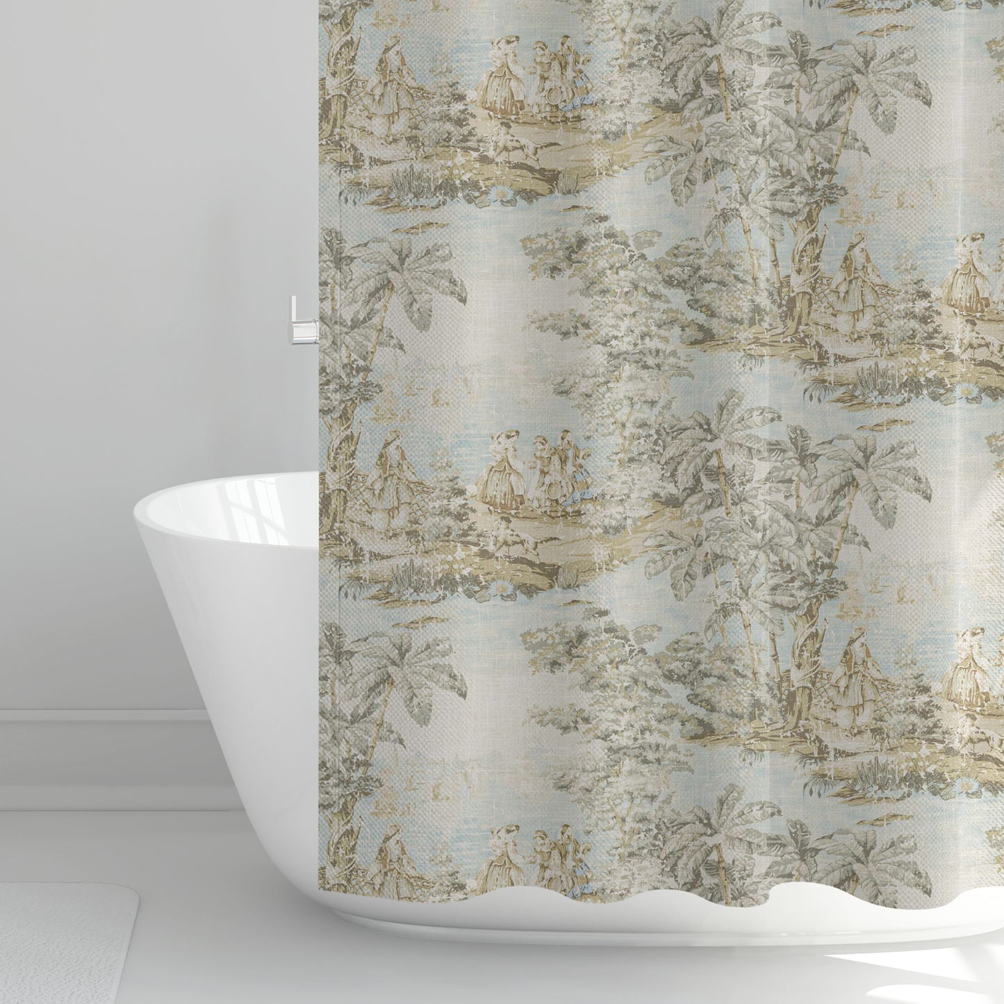 Shower Curtain in Bosporus Flax Toile