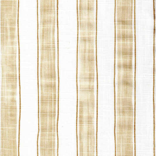 Tie-up Valance in Brush Stripes Shoreline Tan Stripe Slub Canvas