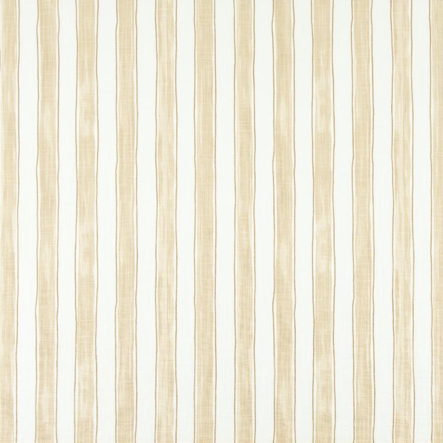 Tailored Valance in Brush Stripes Shoreline Tan Stripe Slub Canvas