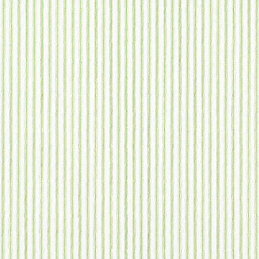Stall Shower Curtain in Classic Kiwi Green Ticking Stripe on White