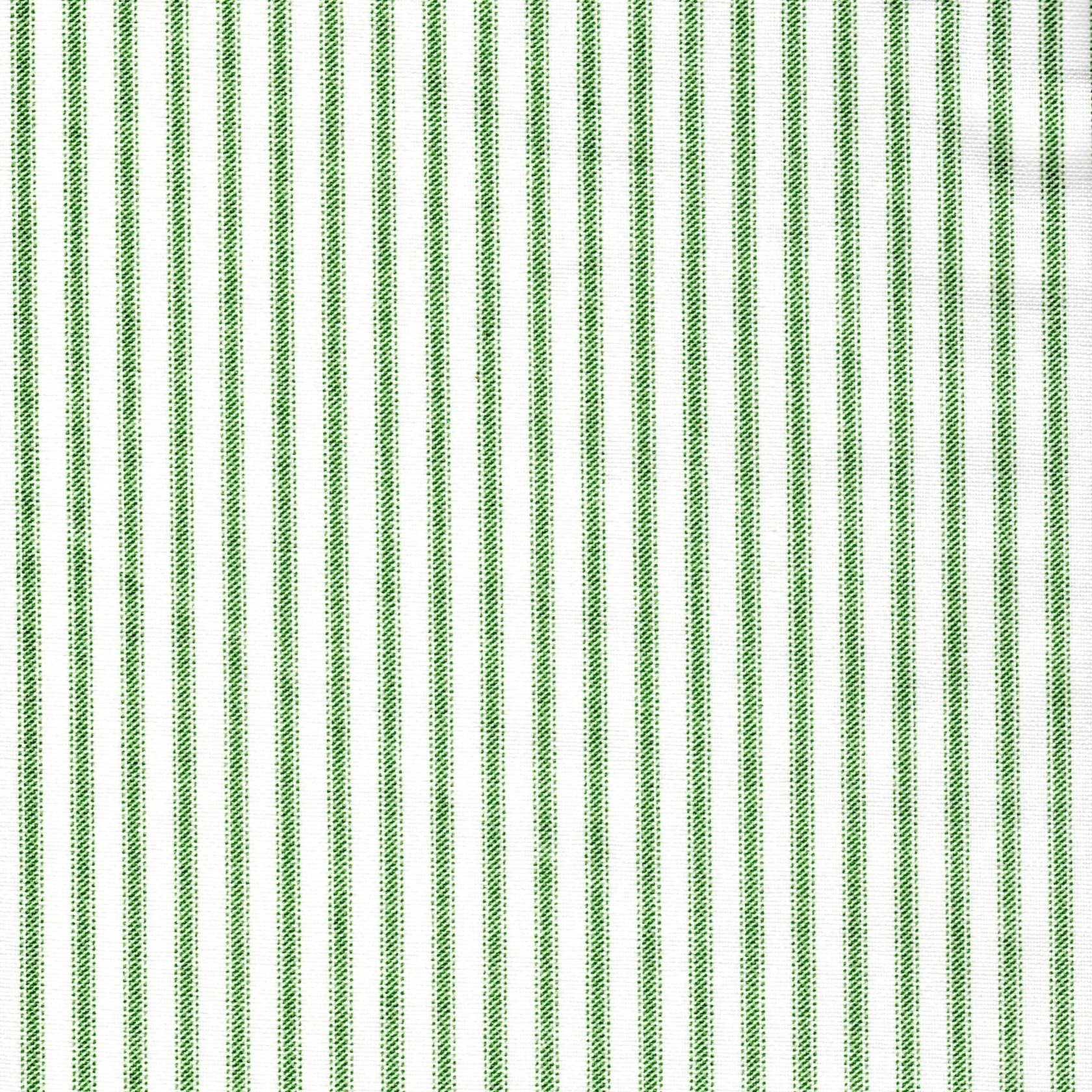 Back Tab Curtain Panels Pairs in Classic Pine Green Ticking Stripe on White