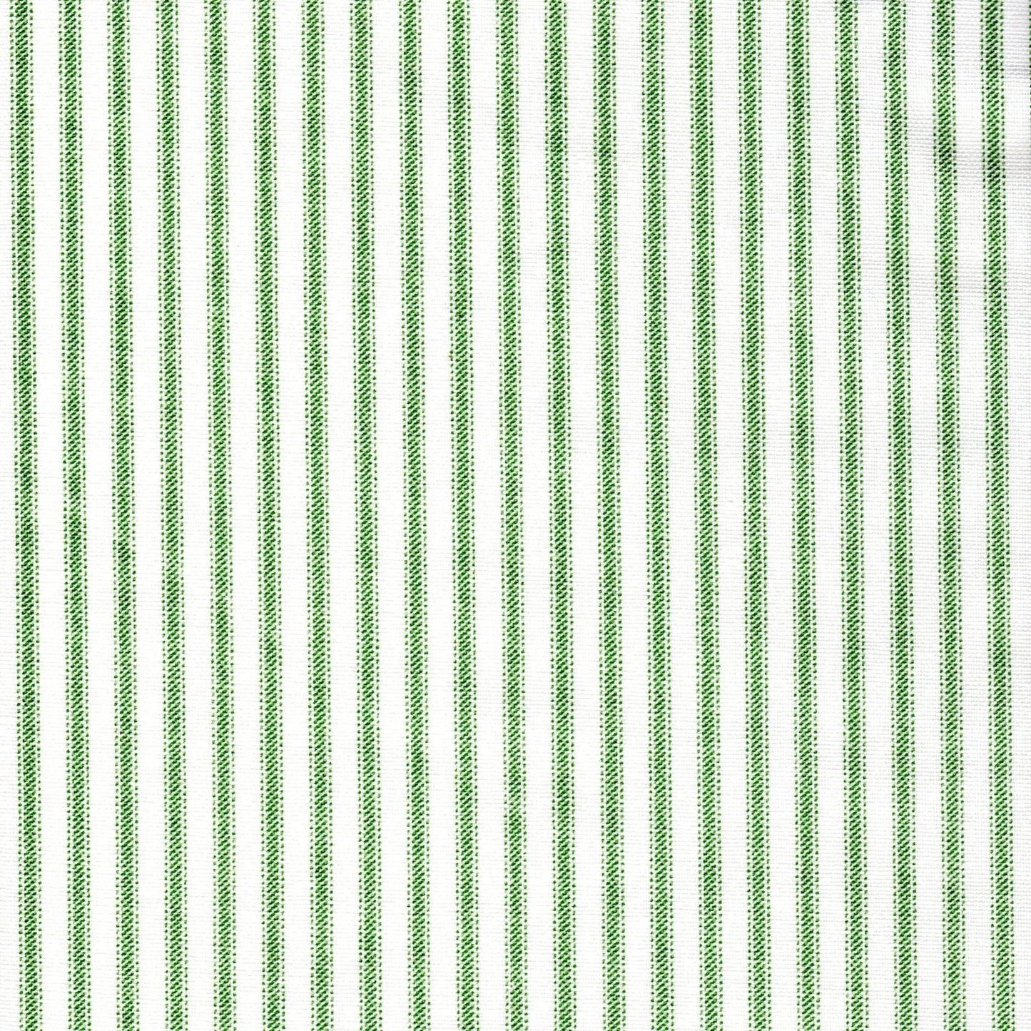 Stall (Narrow) Shower Curtain in Classic Pine Green Ticking Stripe on White