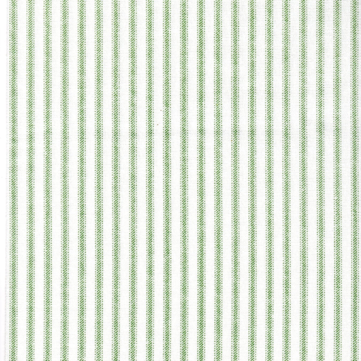 Bed Runner in Classic Sage Green Ticking Stripe on White