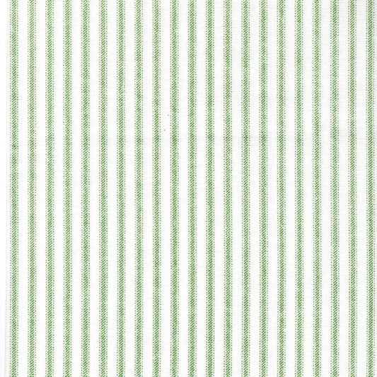 Stall (Narrow) Shower Curtain in Classic Sage Green Ticking Stripe on White